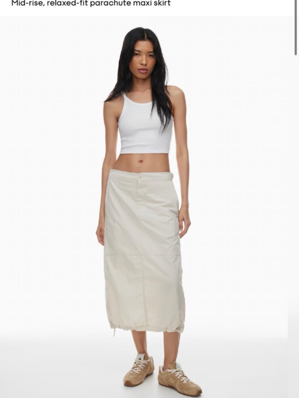 Aritzia TNA cream parachute maxi skirt in a size 10